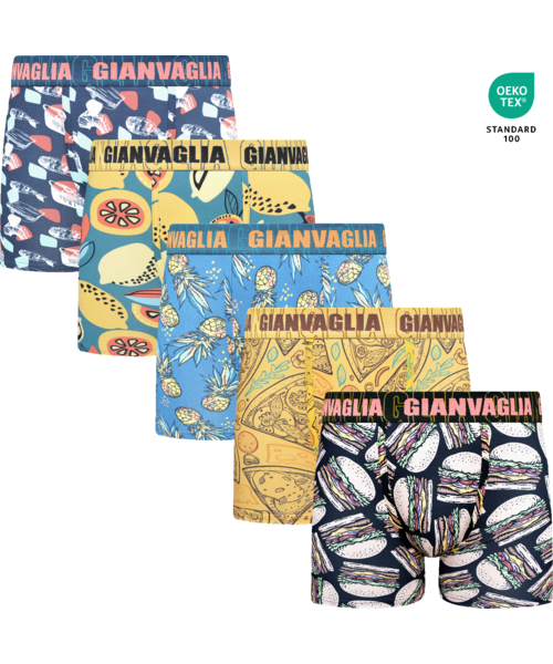 Gianvaglia Katoenen Heren Boxershort 5-pack GVG-5079
