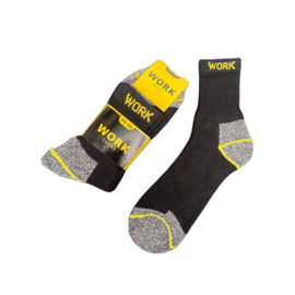 Work werksokken kort model 5-pack Zwart