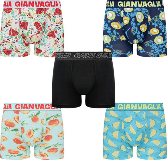 Gianvaglia Katoenen Heren Boxershort 5-pack set 4
