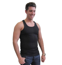 Naft Heren Hemd Singlet Zwart