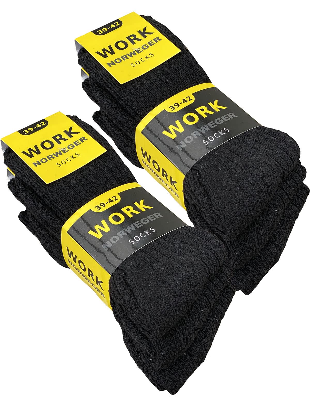 Work Noorse Sokken 6-pack Zwart
