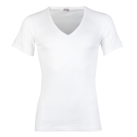 Beeren Heren T-shirt Diepe V-hals M3000 Wit
