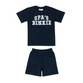 Fun2Wear jongens shortama opa’s binkie donkerblauw katoen