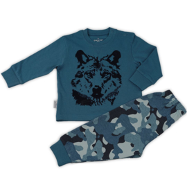 Frogs & Dogs Pyjama WOLF Blauw