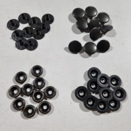 Medium drukknopen zwart