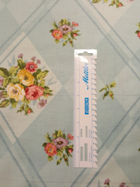 geruit met bloem blauw