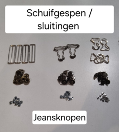 Set studs en sluitingen in box
