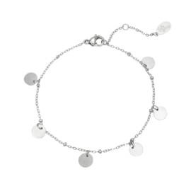 Armband- Round and Round 'zilver'