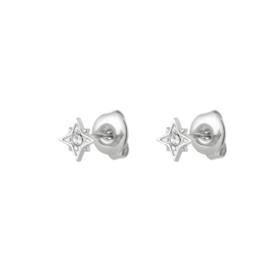 Oorbellen- Sparkle Star 'zilver'