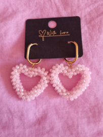Oorbellen- Pink Christmas 'goud'
