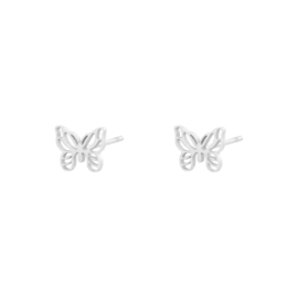 Oorbellen- Little Butterfly 'zilver'