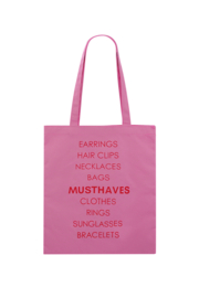 Canvas shopper- Musthaves 'roze'