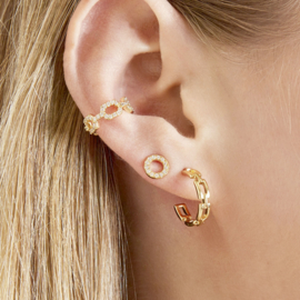 Ear cuff- Diamond Linked 'goud'