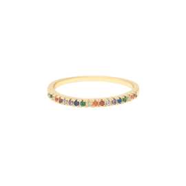 Ring- Rainbow 'goud' maat 16