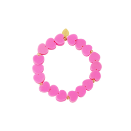 Armband- Zomerharten 'roze'- kids