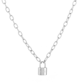 Ketting- Love lock 'zilver'