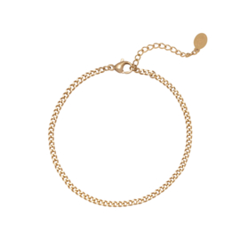 Armband- Tiny Plain Chains 'goud'