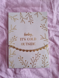 Armband- Chirstmas Heart 'goud'