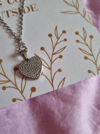 Ketting- Chirstmas Heart 'zilver'