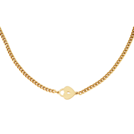 Ketting- Locked Heart 'goud'