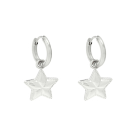 Oorbellen- Little Star 'zilver'