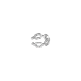 Ear cuff- Diamond Linked 'zilver'