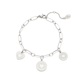 Armband- Locked in Love 'zilver'