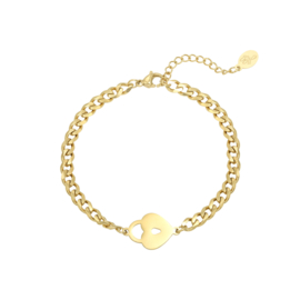 Armband- Locked Heart 'goud'