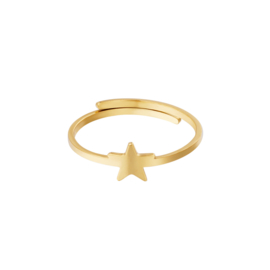 Ring- Star 'goud' verstelbaar