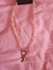 Ketting- Pink Christmas 'zilver'