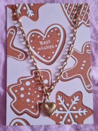 Ketting- Lovely Chirstmas 'goud'