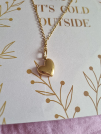 Ketting- Chirstmas Heart 'goud'