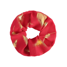Scrunchie- Golden Feather 'rood'