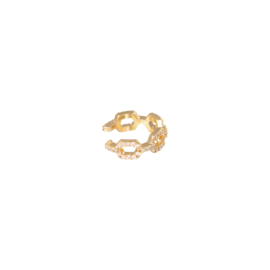 Ear cuff- Diamond Linked 'goud'