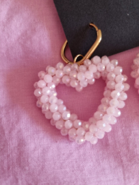 Oorbellen- Pink Christmas 'goud'