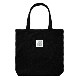 Tote Bag- Corduroy 'zwart'