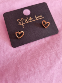 Oorbellen- Chirstmas Heart 'goud'