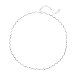 Ketting- Twirl wave 'zilver'