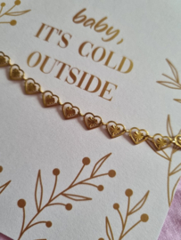 Armband- Chirstmas Heart 'goud'