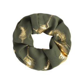 Scrunchie- Golden Feather 'groen'