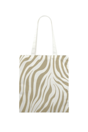 Canvas shopper- Zebra 'beige'