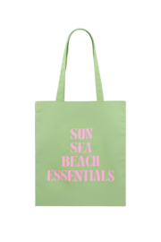 Canvas shopper- Beach 'groen'