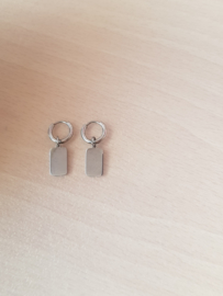 Oorbellen- Panterprint 'zilver'