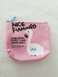Portemonnee klein- Flamingo 'roze'