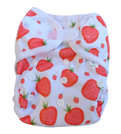 Fluffy Nature cover Onesize (velcro) (3,5-15kg) - Strawberry