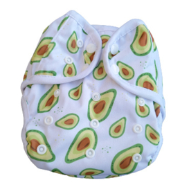 Fluffy Nature overbroekje (drukknoop) Onesize (3,5-15kg) - Avocado