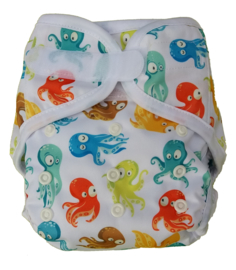 Fluffy Nature cover Onesize (velcro) (3,5-15kg) - Colorful Octopus
