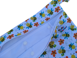 Fluffy Nature Wetbag met Wasnet - Bees
