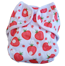 Fluffy Nature cover Onesize (snaps) (3,5-15kg) - Strawberry