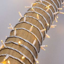 Kerstverlichting koppelbaar voor buiten wit snoer - 100 led lampjes